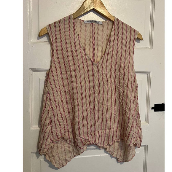 Collective Concepts Pink striped handkerchief hem S - Picture 1 of 8